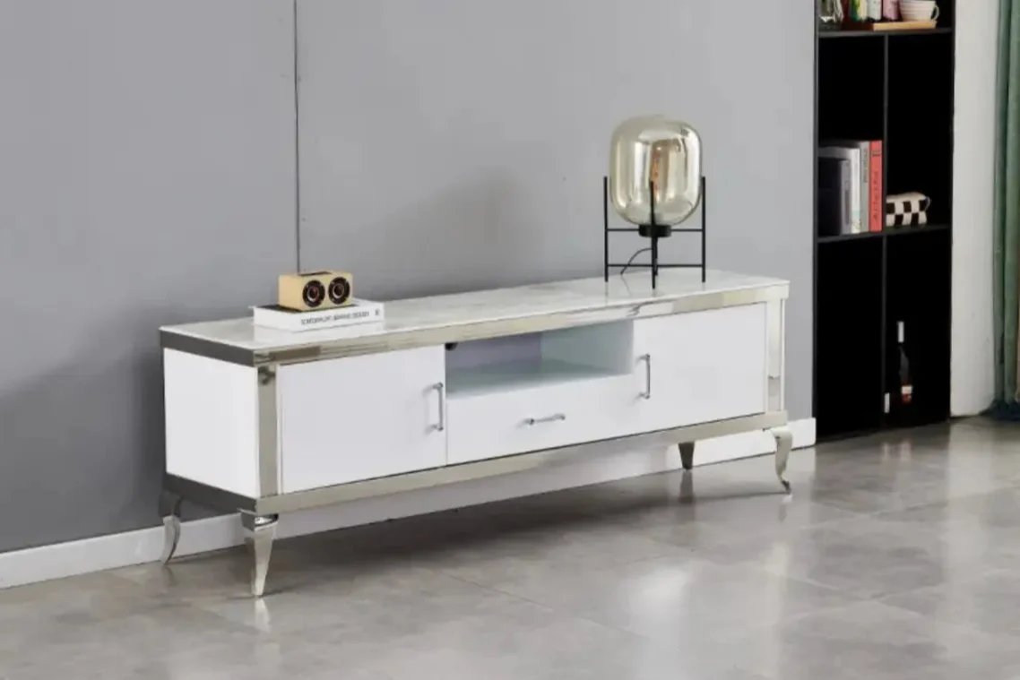 Baroque - Meuble TV Avec Rangement - 180x40cm