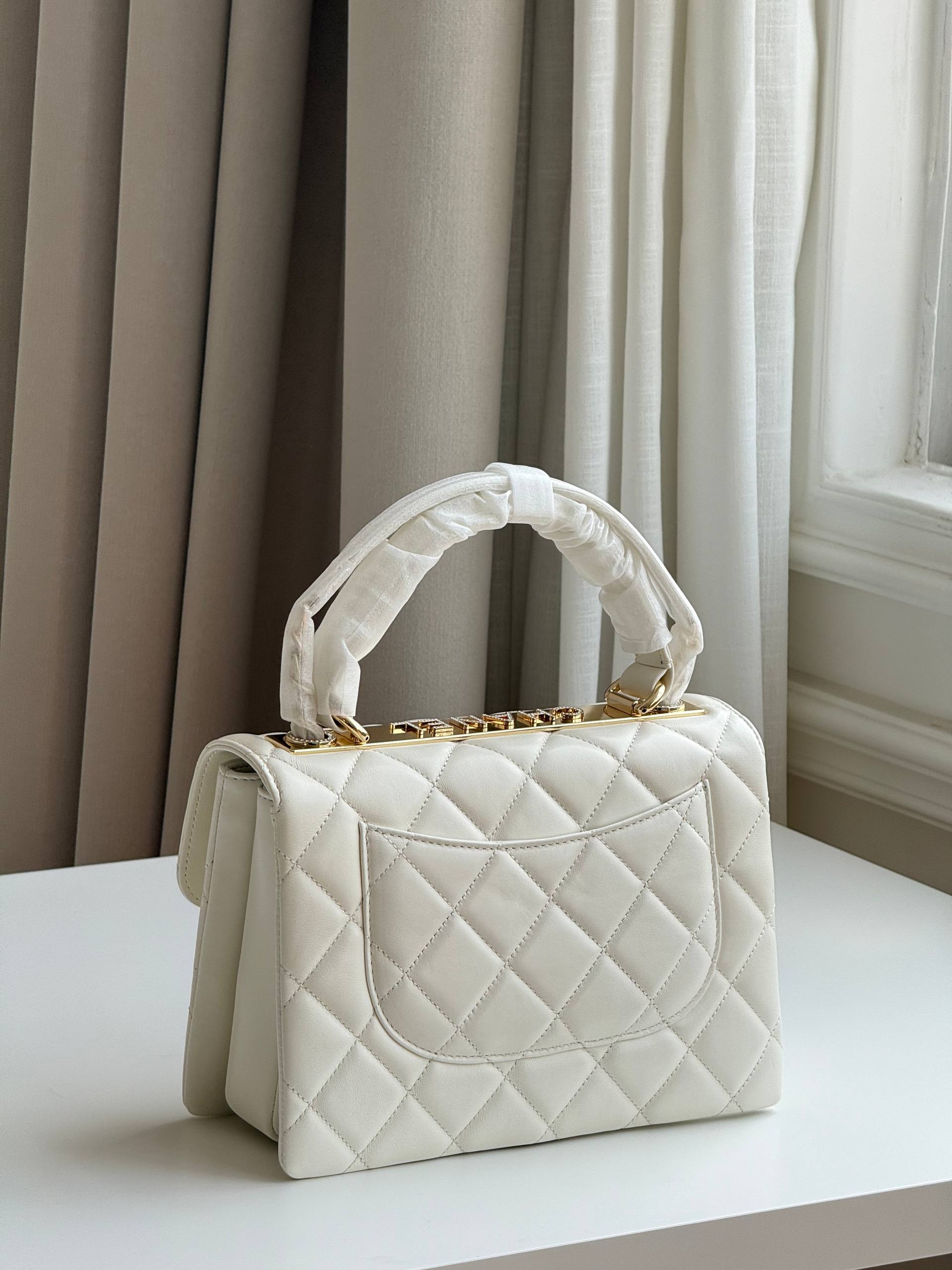 Chanel Trendy CC Top Handle Flap Bag with Crystal Turnlock