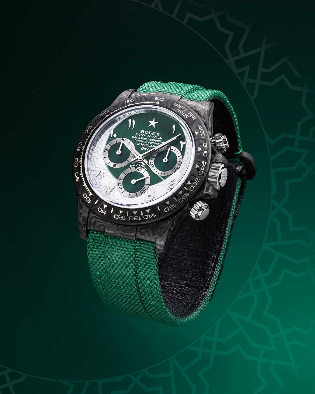 DiW Rolex Graphite Daytona RAMADAN 40mm Watch【1:1 Replica】