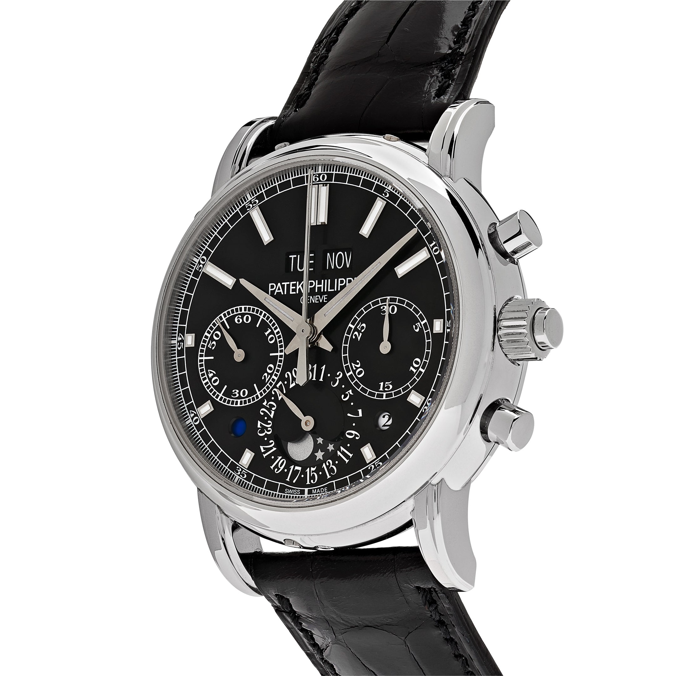 Patek Philippe Grand Complications Perpetual Calendar Chronograph Platinum 5204P-011【1:1 Replica】