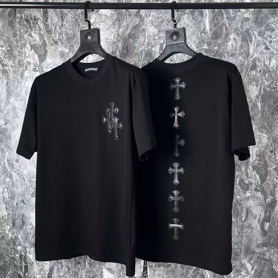 heavy cross embroidery T
