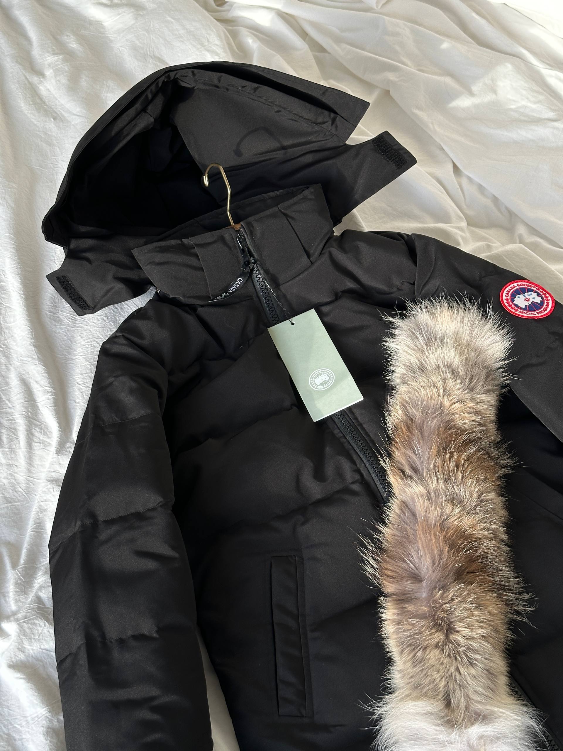 Canada Goose Long Coyote Fur Trim Hood Parka Down Coat