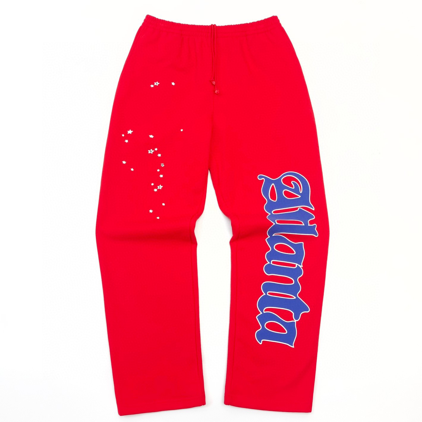 1:1 Best Quality Sp5der Stars Blue Letters Pants Red