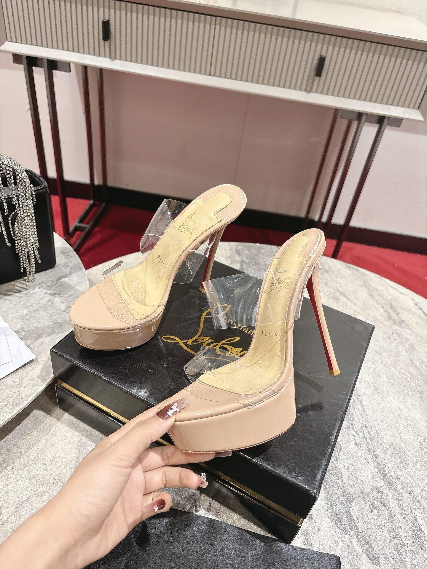 Christian Louboutin Just Nothing Alta Heels