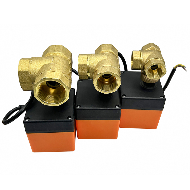 3 Way Motorized Ball Valve 220V 12V 24V - T/L Type Brass Electric Ball Valve 3-Wire 2 Control (DN15-DN50)