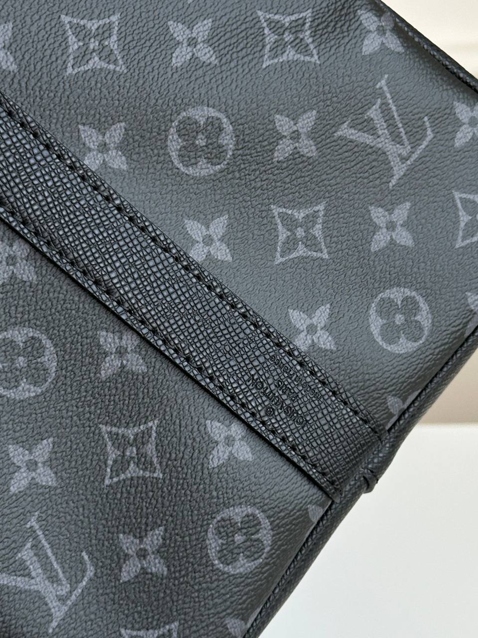 Louis Vuitton Taiga Leather Mix Monogram Eclipse Keepall 50 Travel Duffle Bag