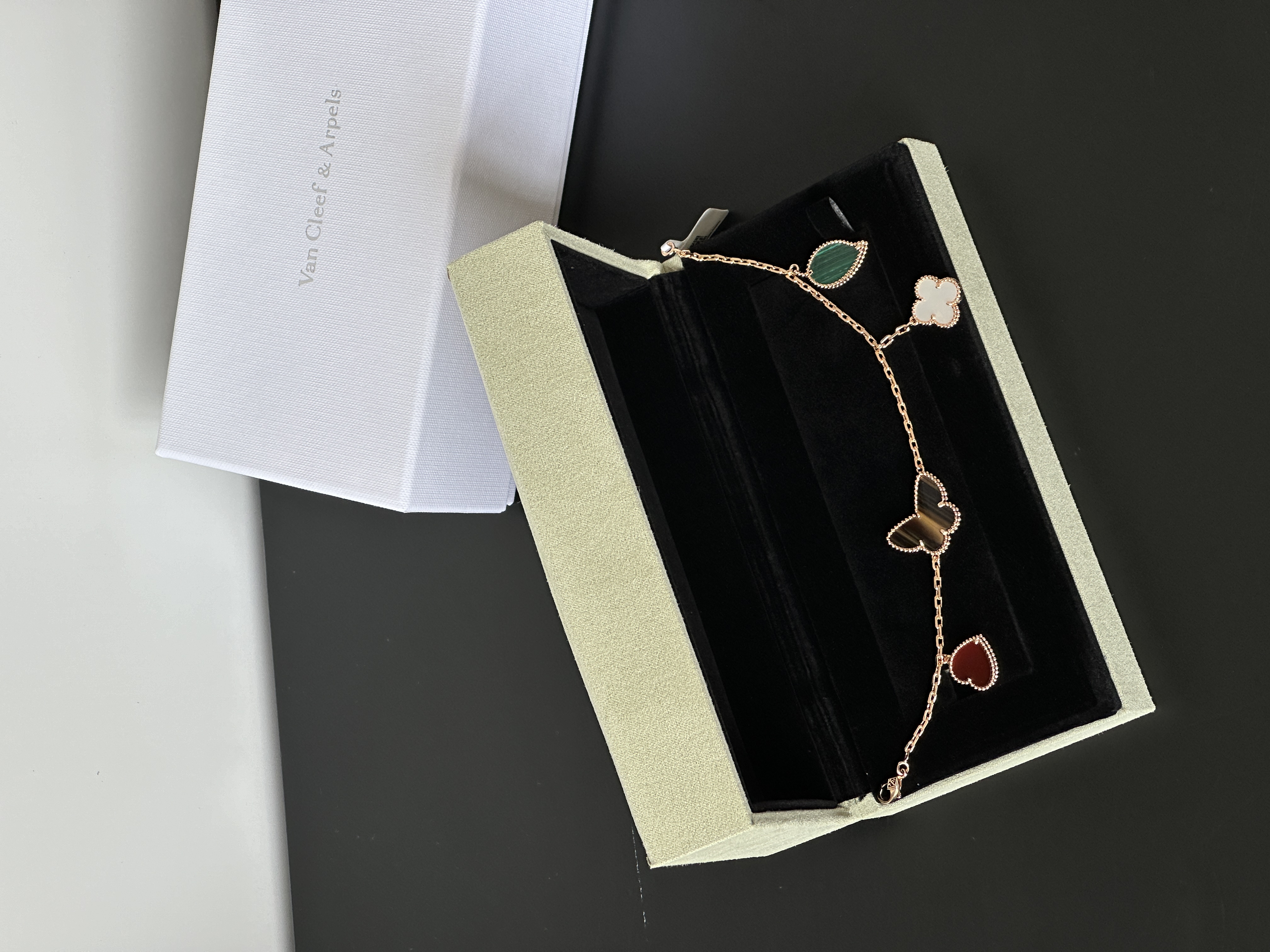 Van Cleef & Arpels Lucky Alhambra Rose Gold Multi-motif Bracelet