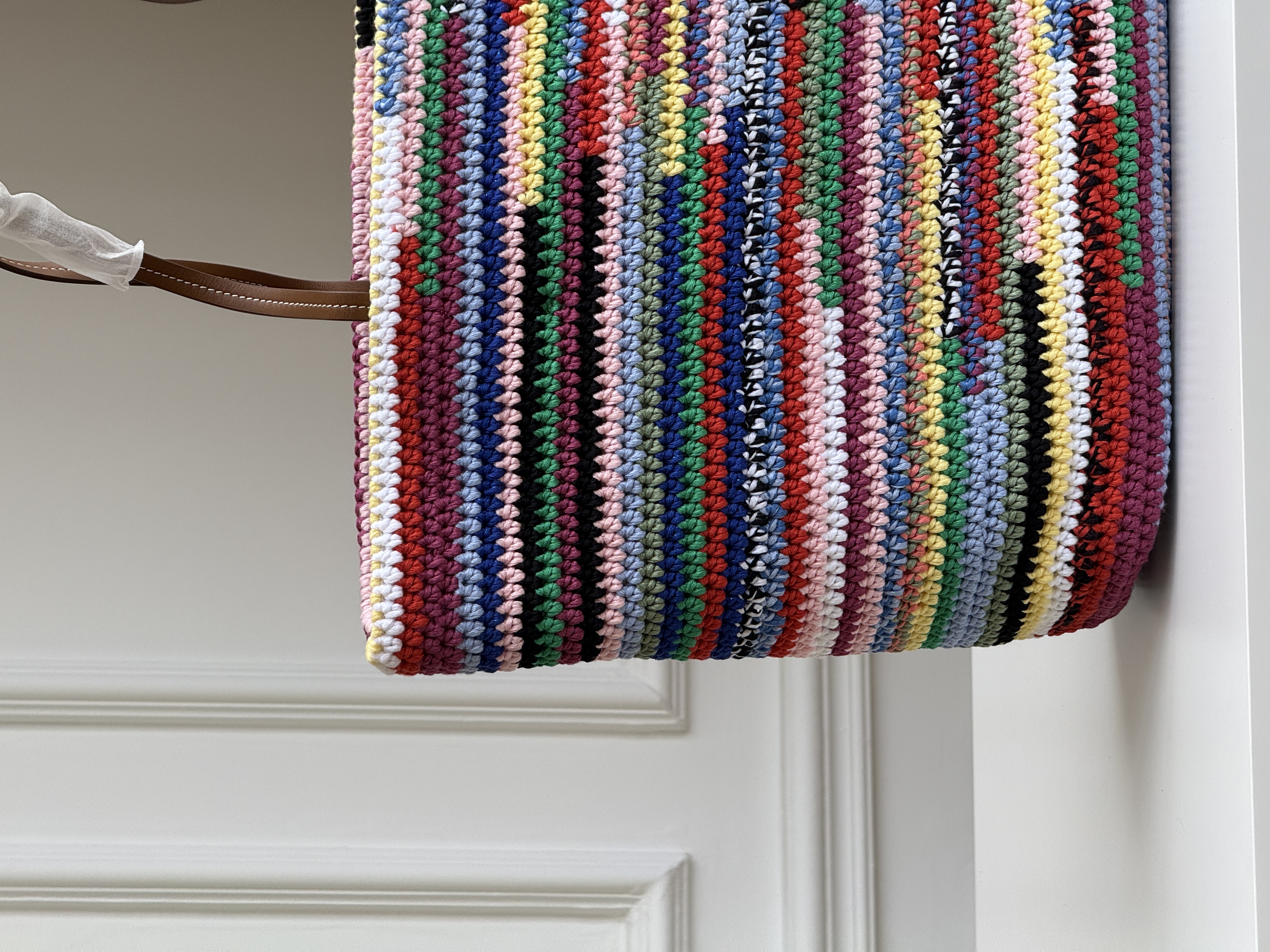 Miu Miu Rainbow Crochet Tote Bag