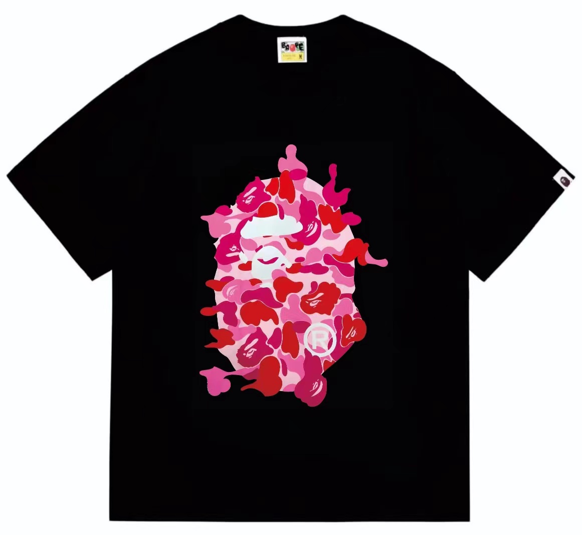 Red ABC camo rebuild big apeman head tshirt