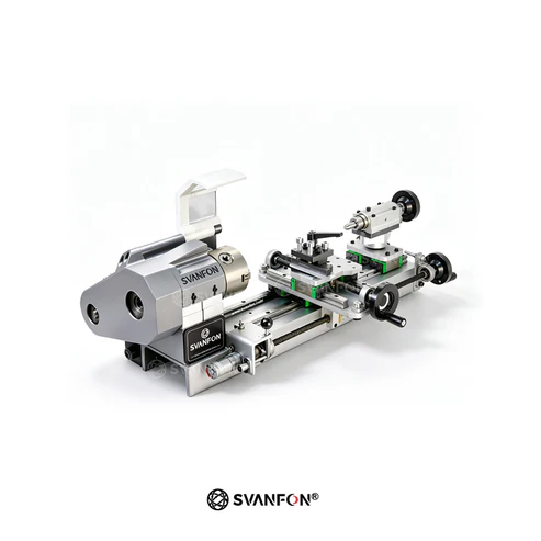 SVANFON S90 Benchtop Hobby Mini Metal Lathe | Precision Turning Machine for Home Garage DIY Workshop
