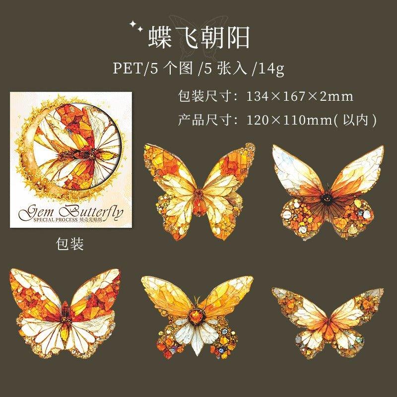 1100 PET Stickers Jewel Butterfly Series