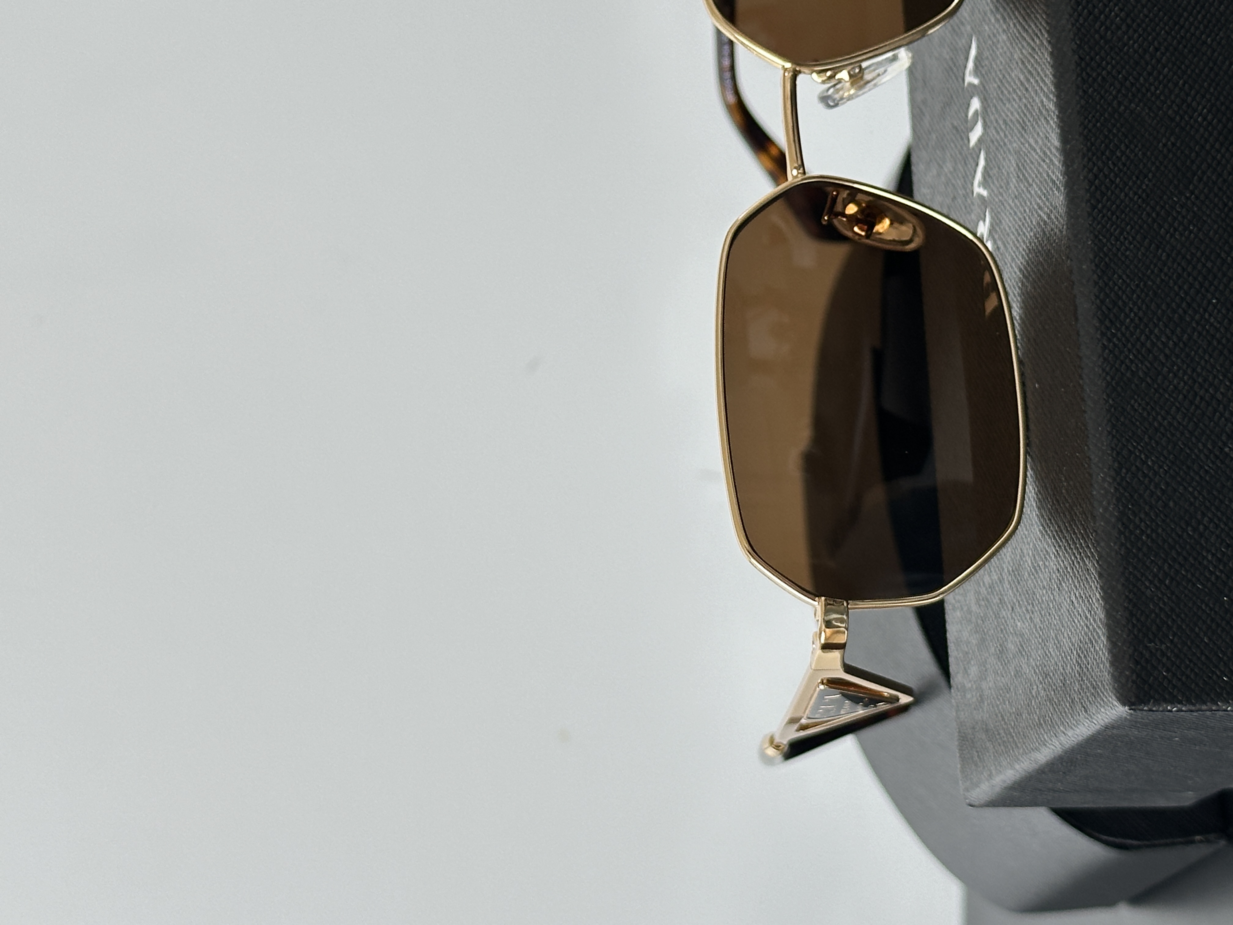 Prada PRA51S Polygonal Metal Frame Sunglasses
