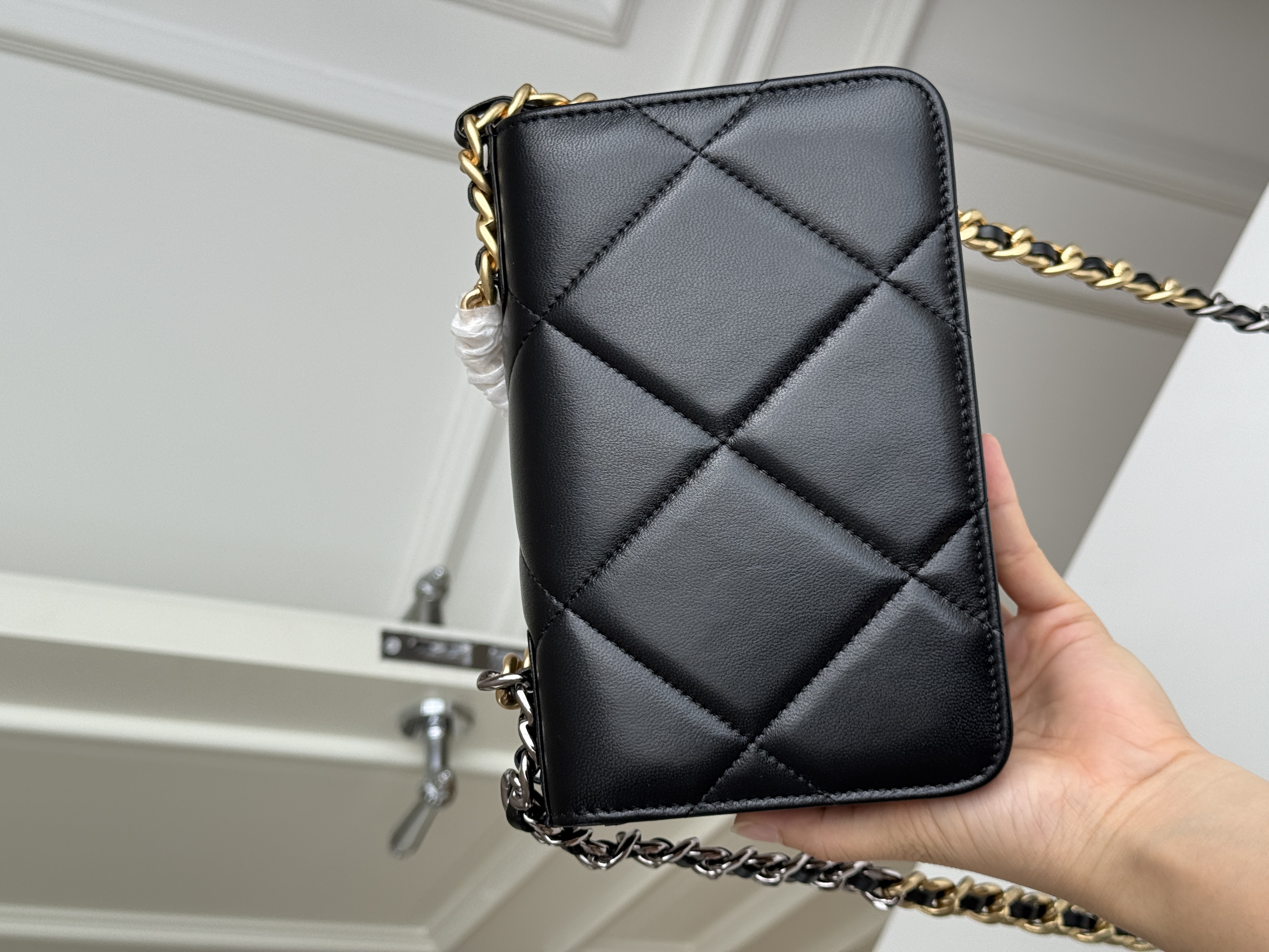 CHANEL 19 Wallet On Chain (WOC) Quilted Lambskin Bag
