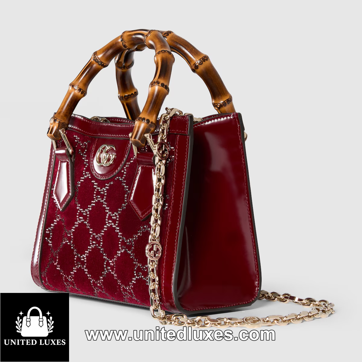 Replica Gucci Diana crystals small tote bag