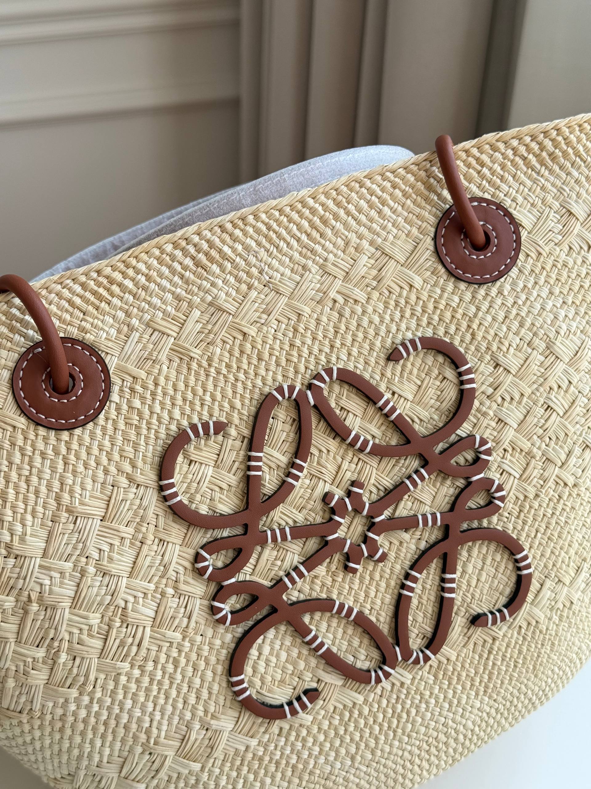 LOEWE Paula's Ibiza Anagram Raffia Basket Bag