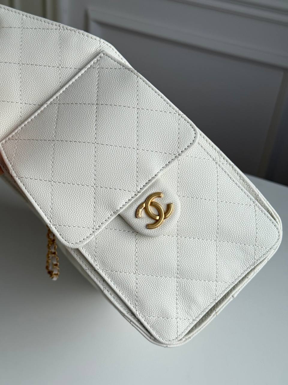 Chanel 25 Caviar Quilted Drawstring Bucket Bag