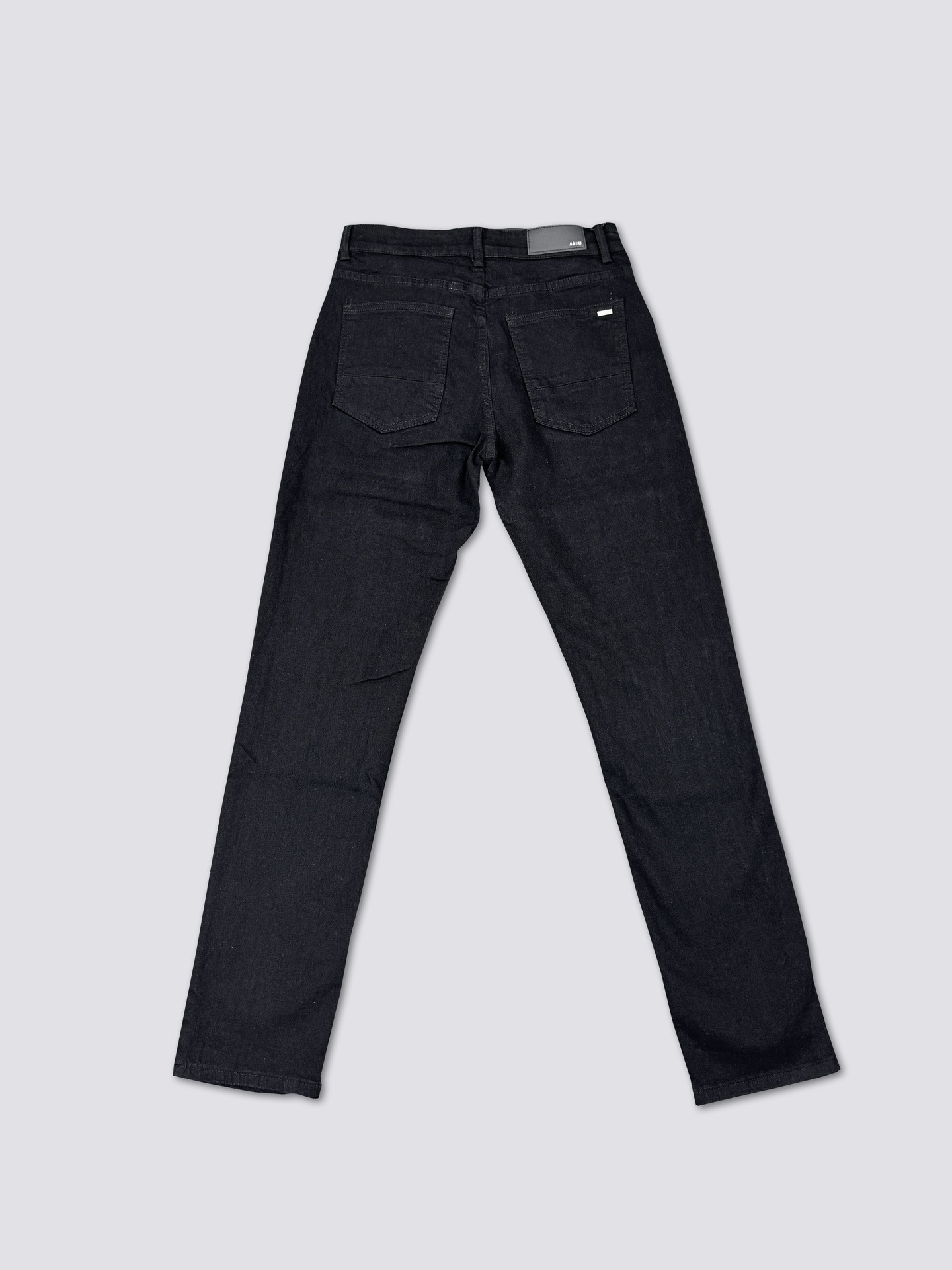 Amiri Silver Diamondblack hole patched jeans