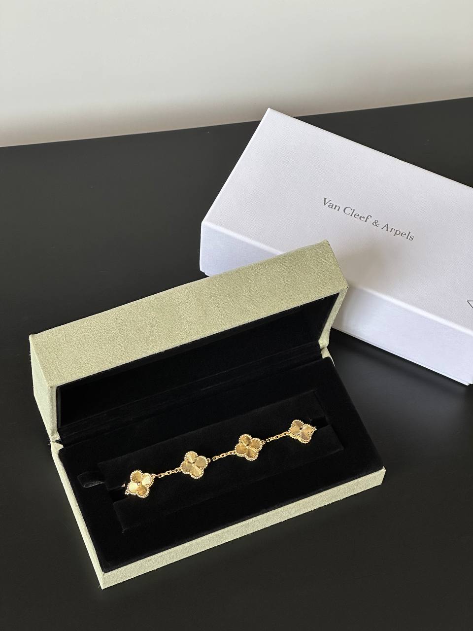 Van Cleef & Arpels Vintage Alhambra 4 Motifs Guilloché Bracelet
