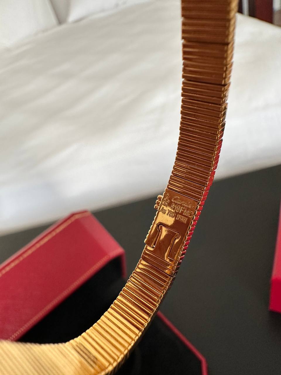 Cartier Love 18K Yellow Gold Grooved Narrow Bracelet