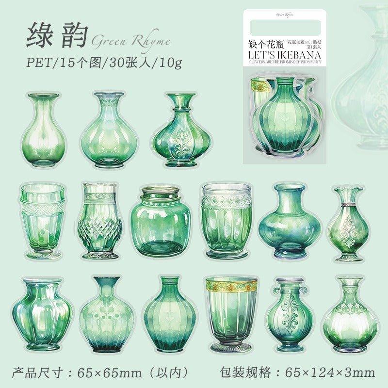 1095 PET Stickers Missing Vase Series