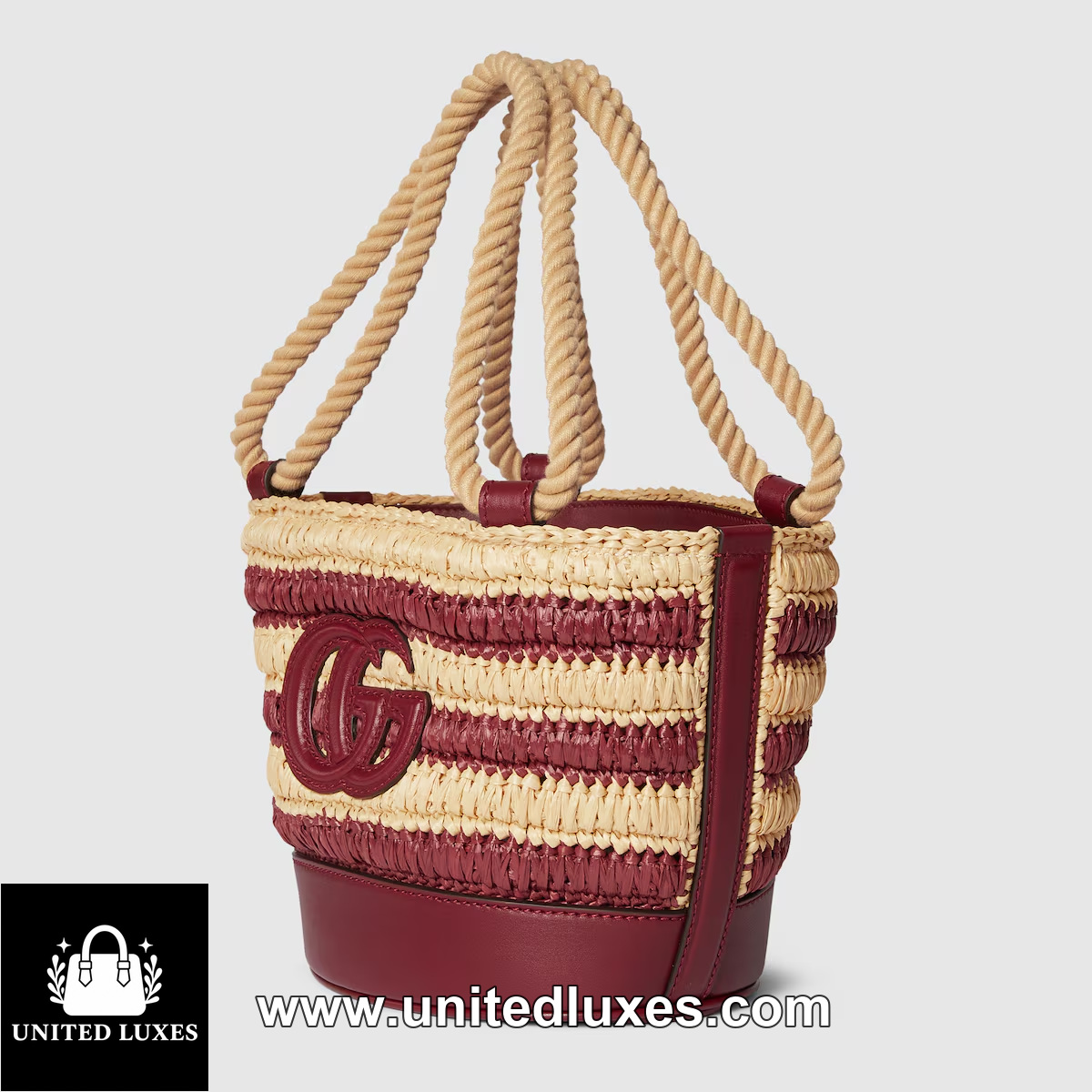 Replica Woven mini bucket bag