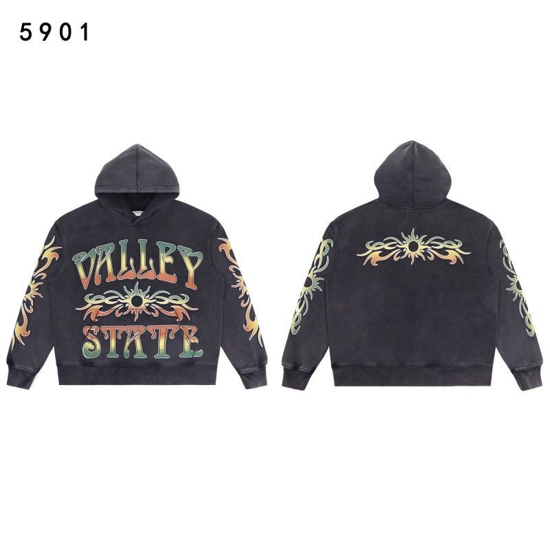 Vale Forever European and American letter printed hooded sweatshirt washed with water to make vintage hoodies