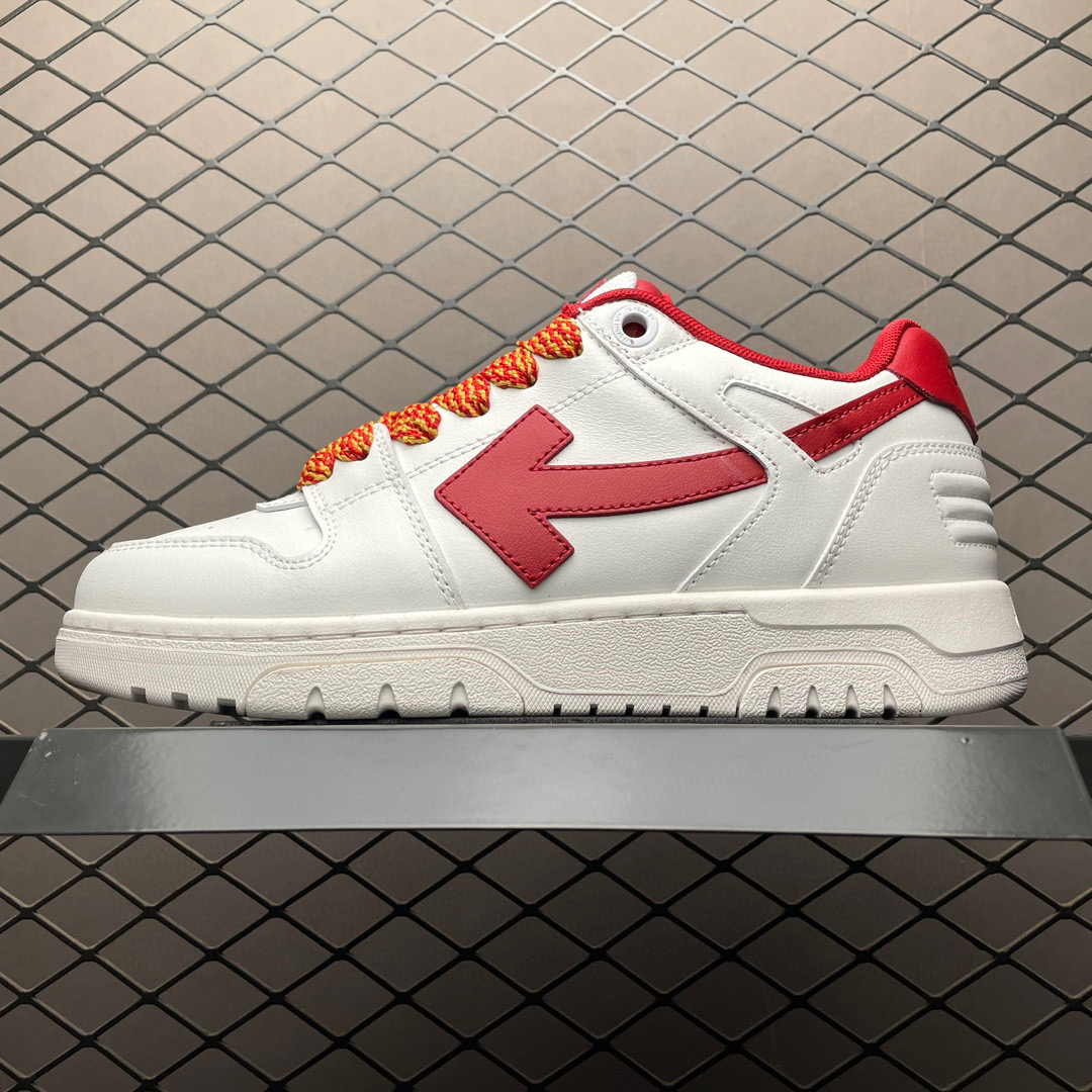 1:1 Best Quality Off White Out of Office Shoes White with Red Logo