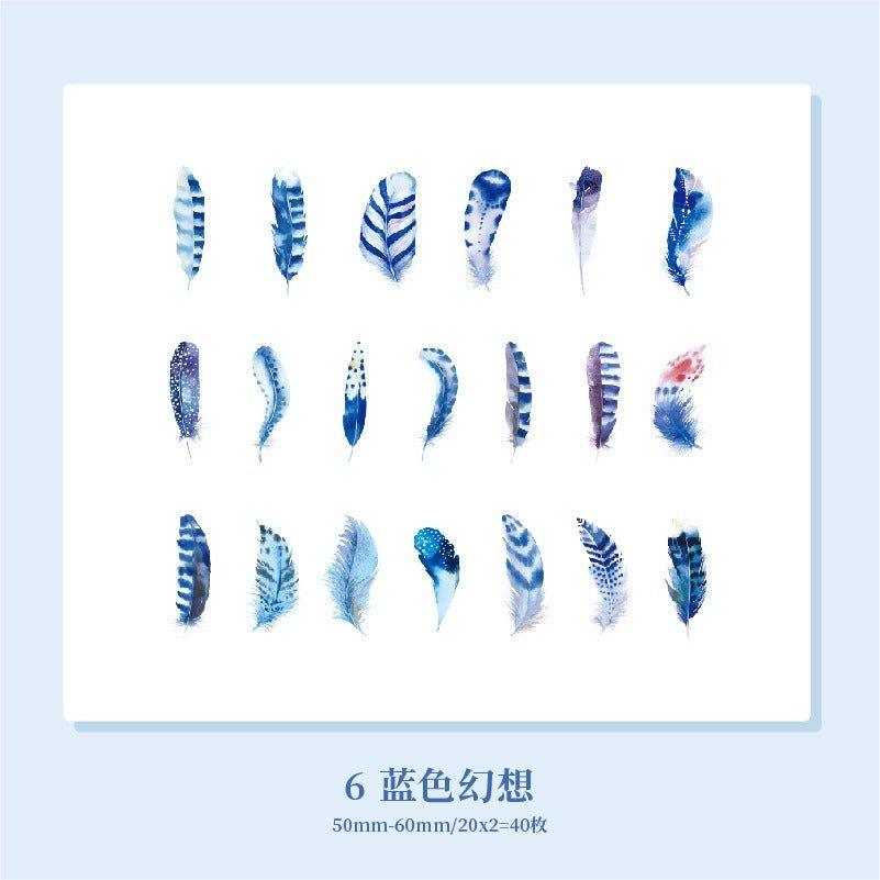 1166 Sticker Pack Fantasy Feather Series