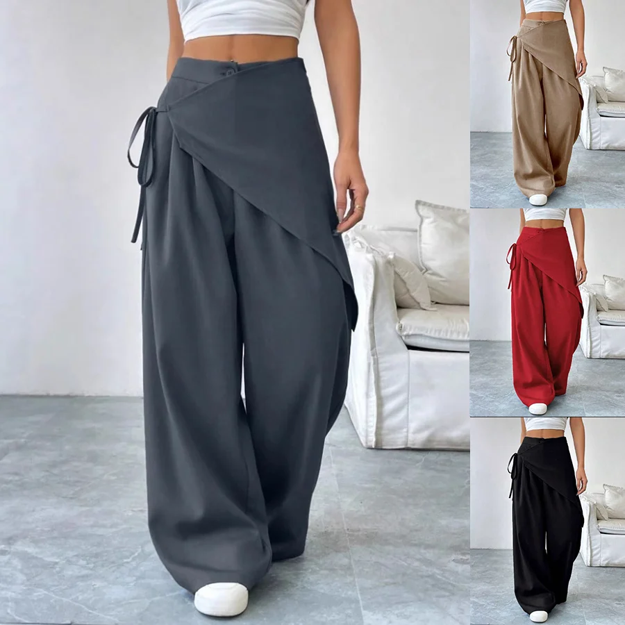 Pantalon Large à Design Asymétrique 
