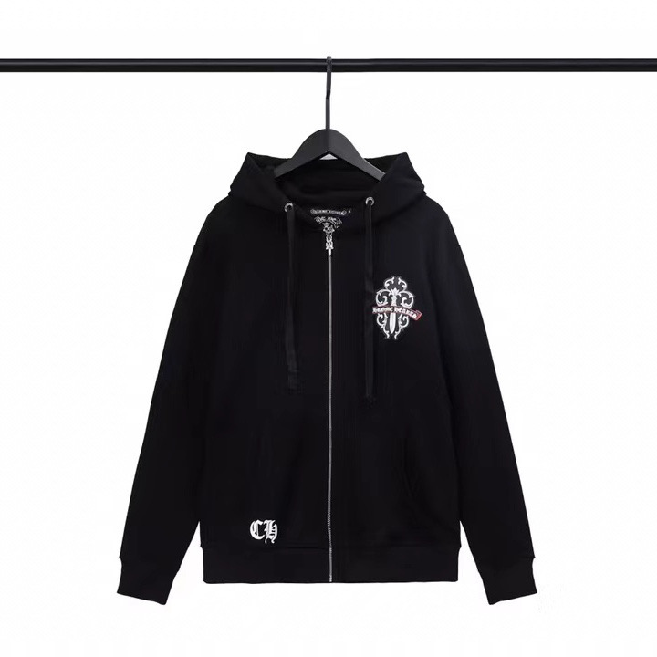 CH Sword Logo Zipper Hoodie Black Color