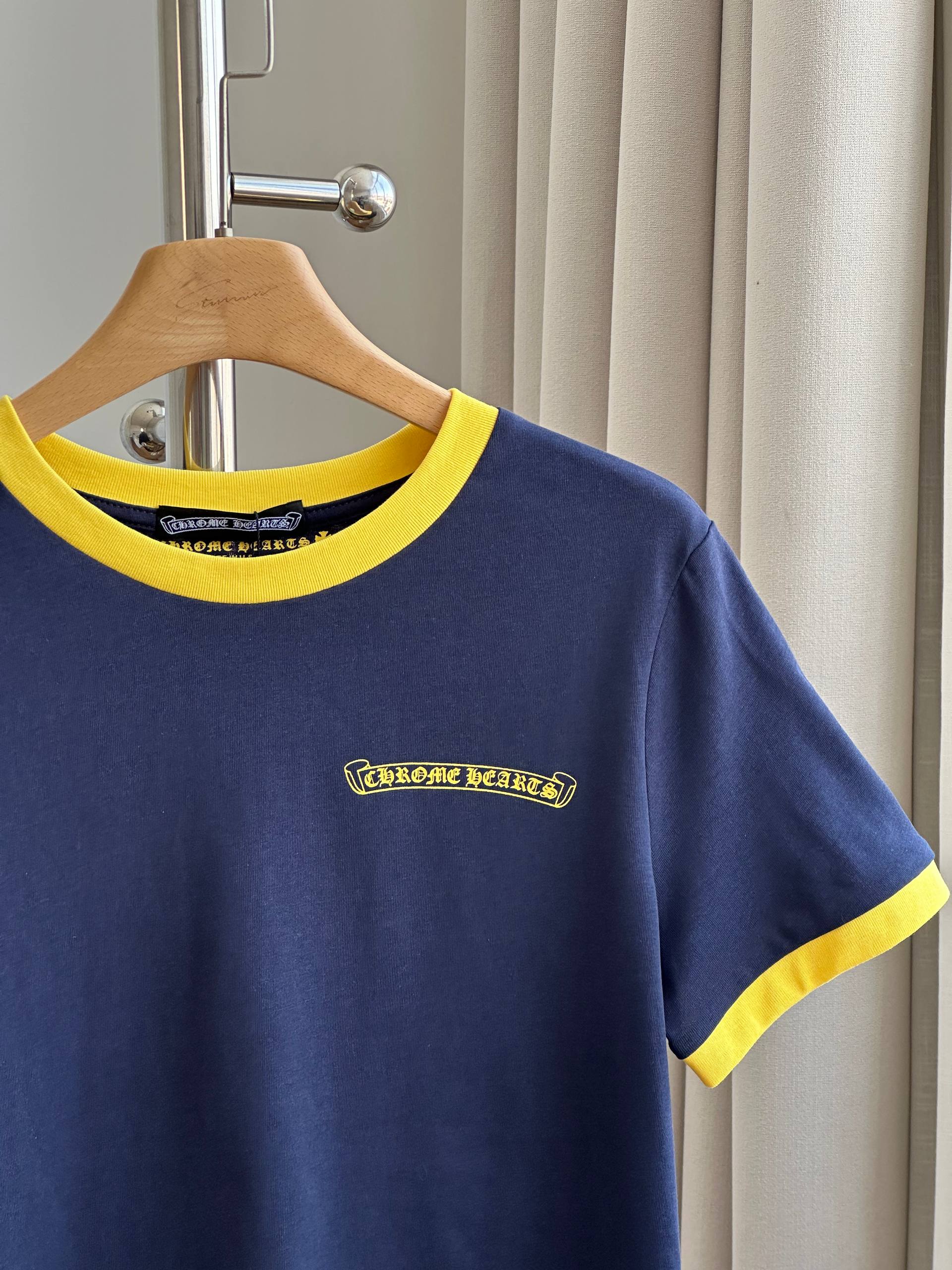 Chrome Hearts Scroll Logo Ringer Tee