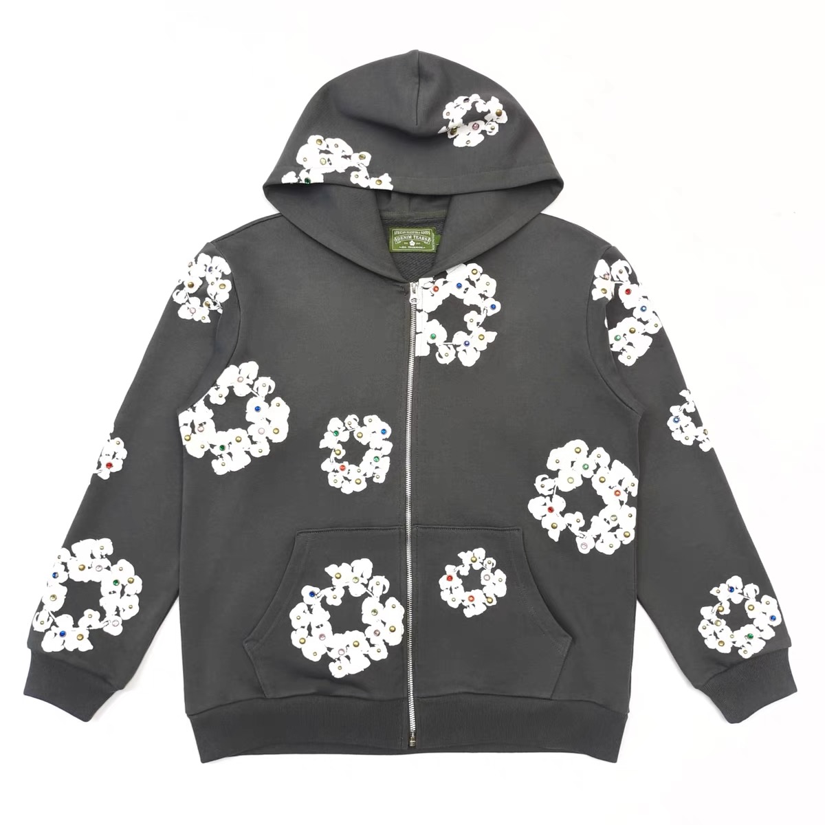 1:1 BEST quality DT Kapoky Rhinestone zipper hooie