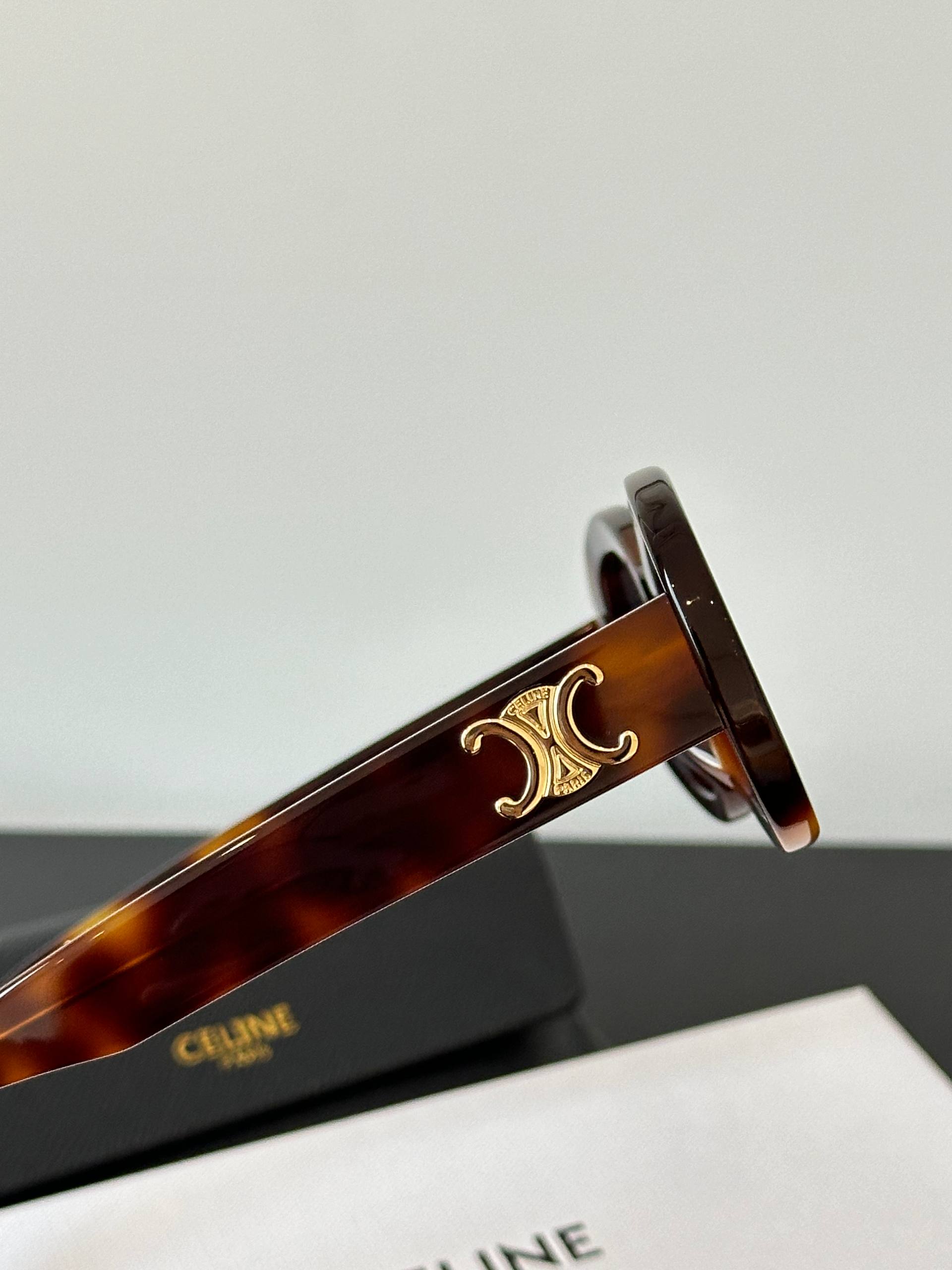 CELINE Triomphe Oval Cat-Eye Sunglasses