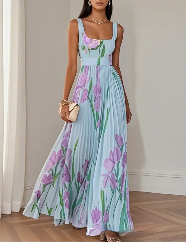 Robe Fleurie Vintage à Volants – Élégance Estivale par Secret Éclat