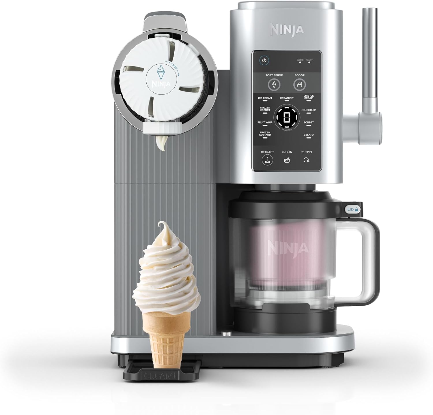 Ninja CREAMi Sorbetière Scoop and Swirl avec 2 pots, 13 modes NC701EUSTGD