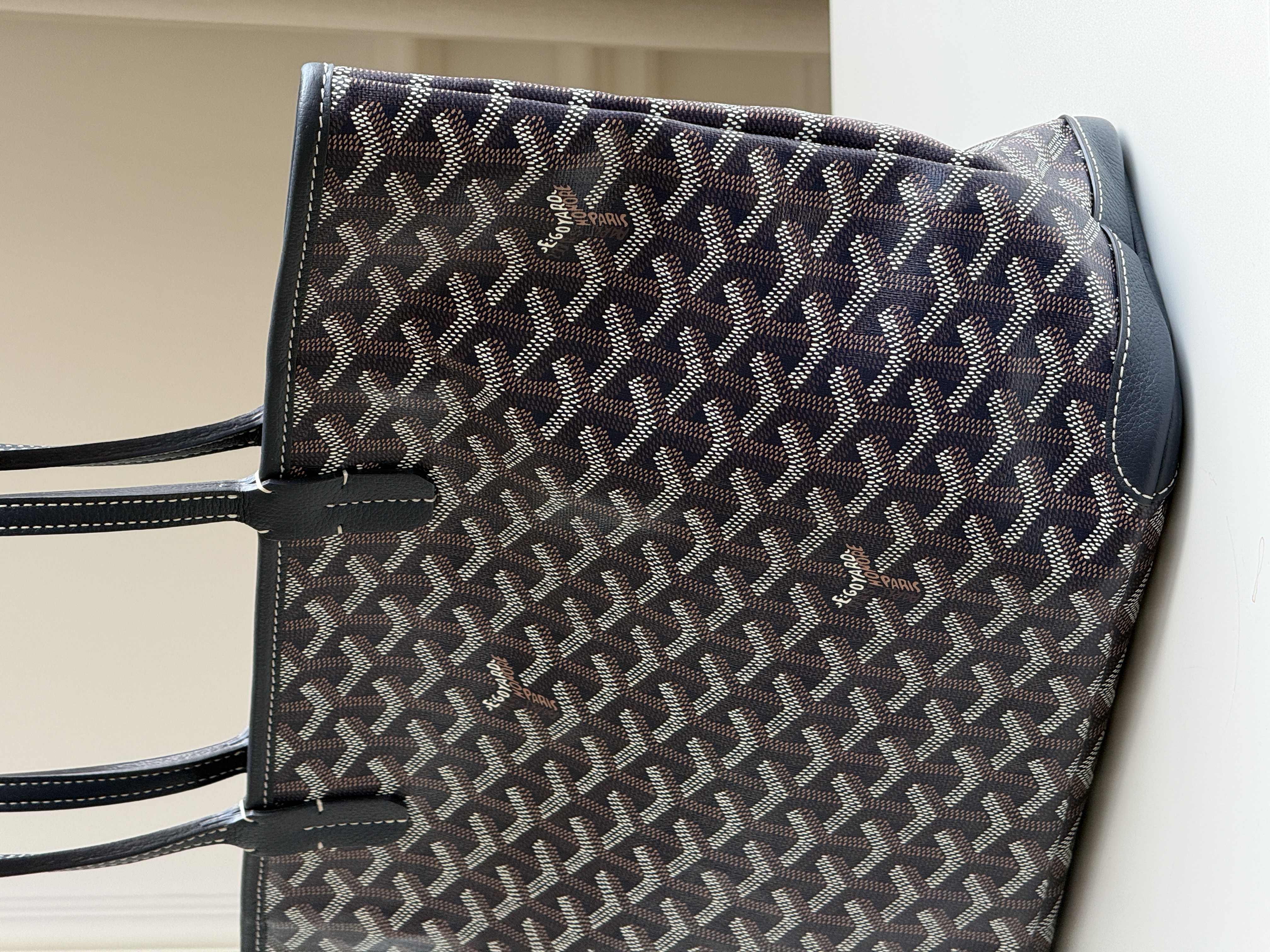 Goyard Saint Louis Navy Tote Bag