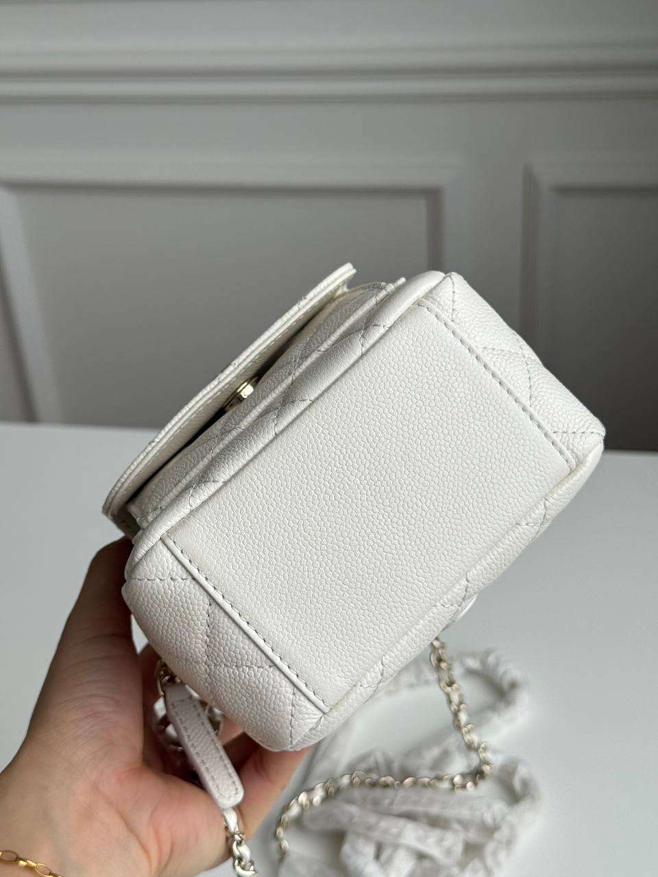 Chanel Quilted Caviar Leather Mini Backpack Bag