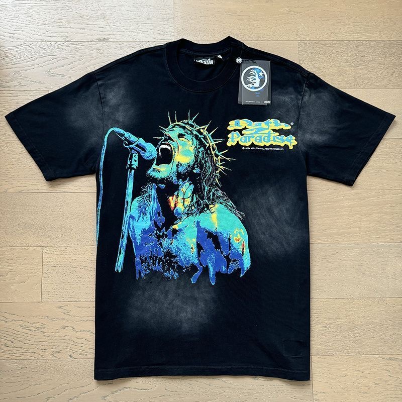 Hellstar Print Tee Black Color 2 Styles