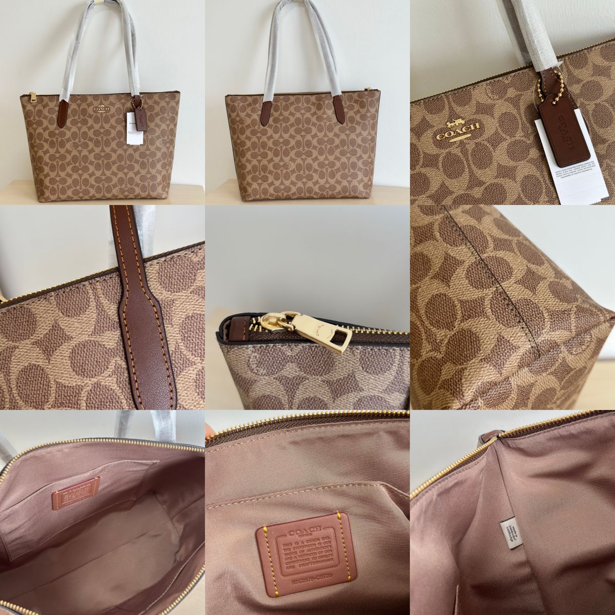 Women Handbag CBT20 Signature Zip Tote Shoulder Bag