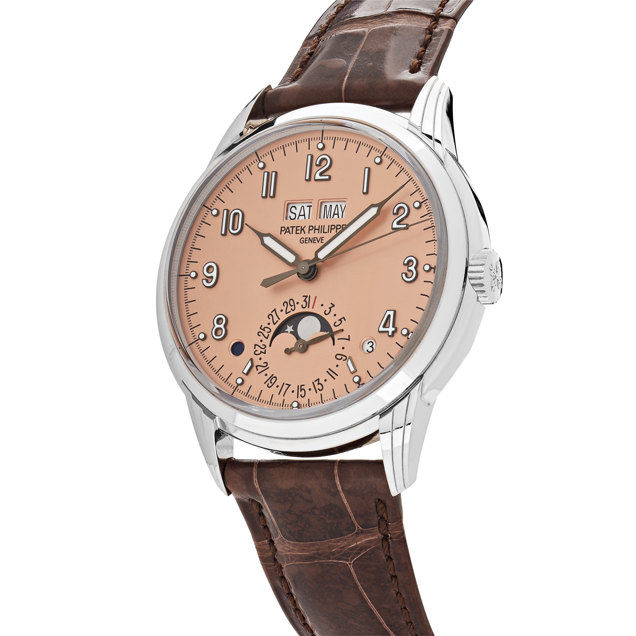 Patek Philippe Grand Complications Perpetual Calendar White Gold Salmon Dial 5320G-011【1:1 Replica】