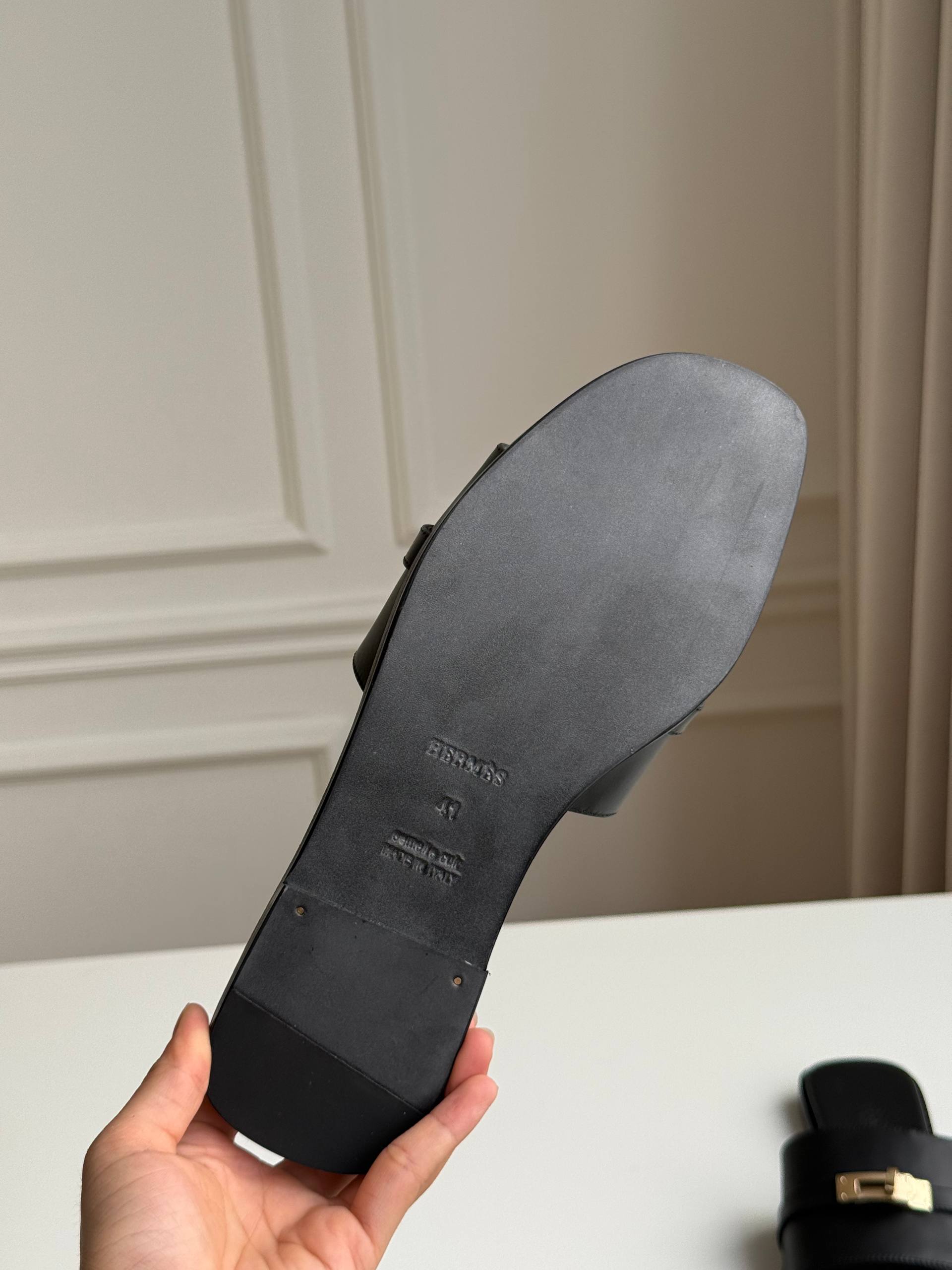 Hermès Kelly Buckle One-Strap Slide Sandals