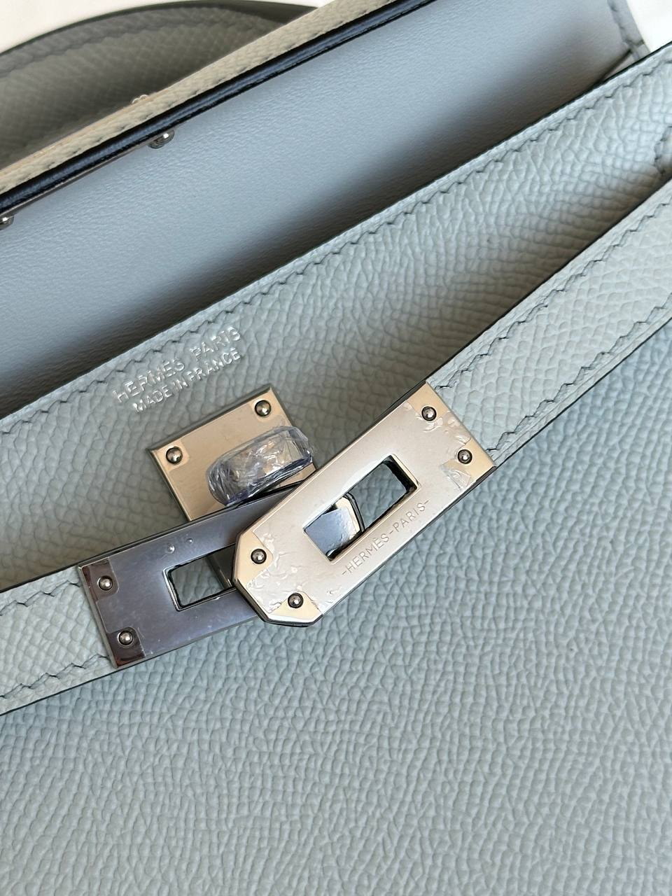 Hermès Glacier Blue Epsom Mini Kelly II Handbag With Silver Hardware