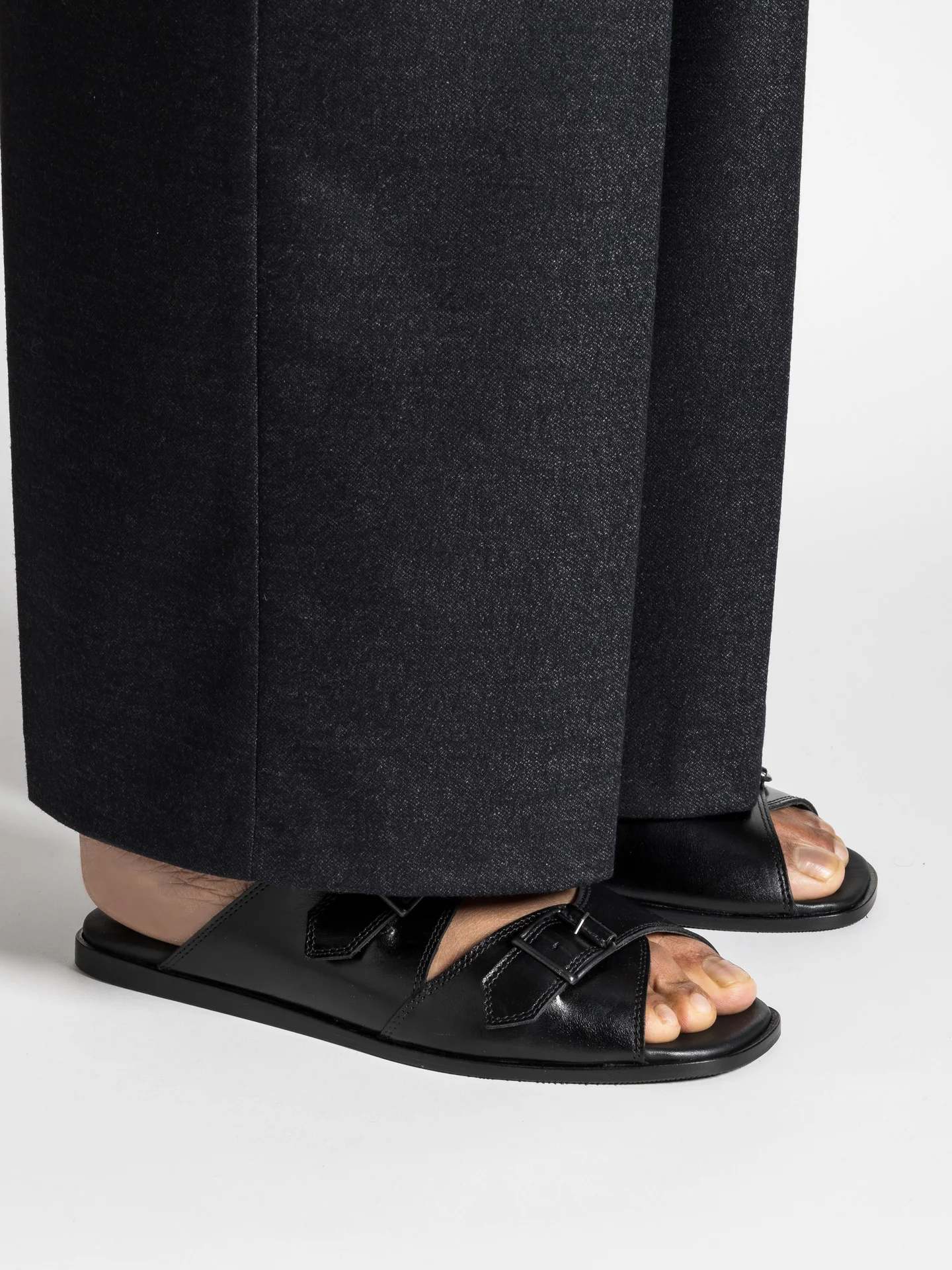 ALLY SANDAL POLISHED CALF BLACK
