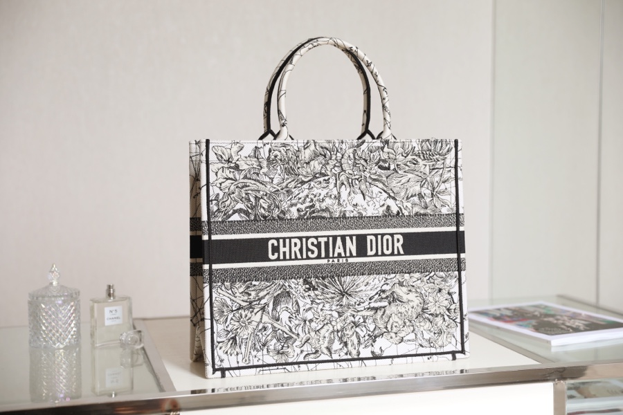Dior Book Tote Pink Toile De Jouy Embroidery
