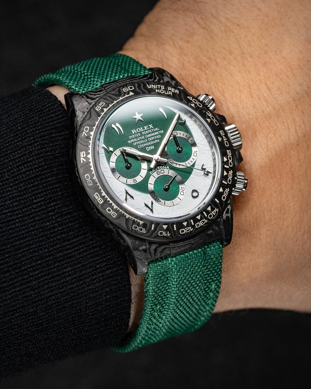 DiW Rolex Graphite Daytona RAMADAN 40mm Watch【1:1 Replica】