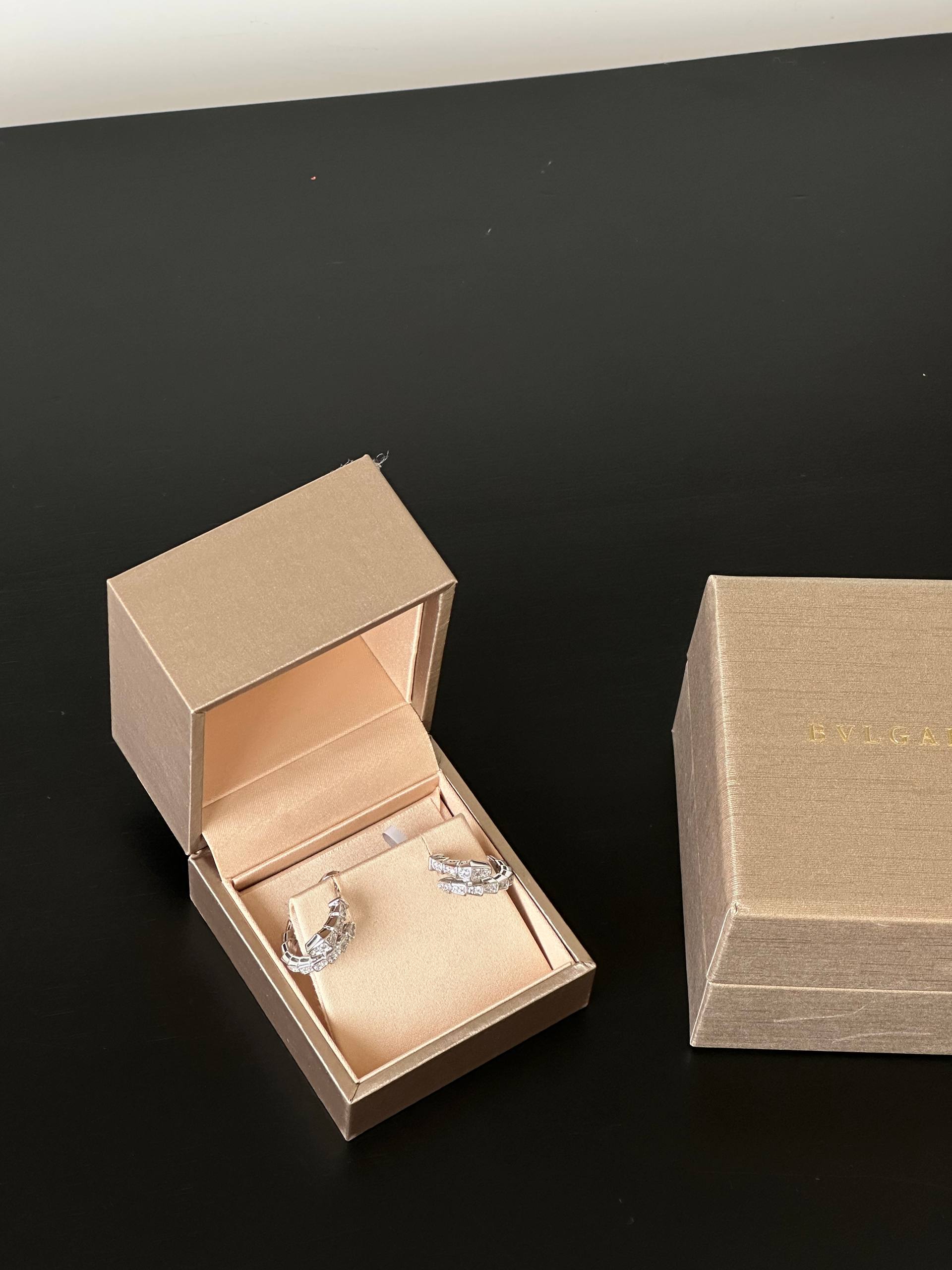 Bvlgari Serpenti Viper Diamond Hoop Earrings