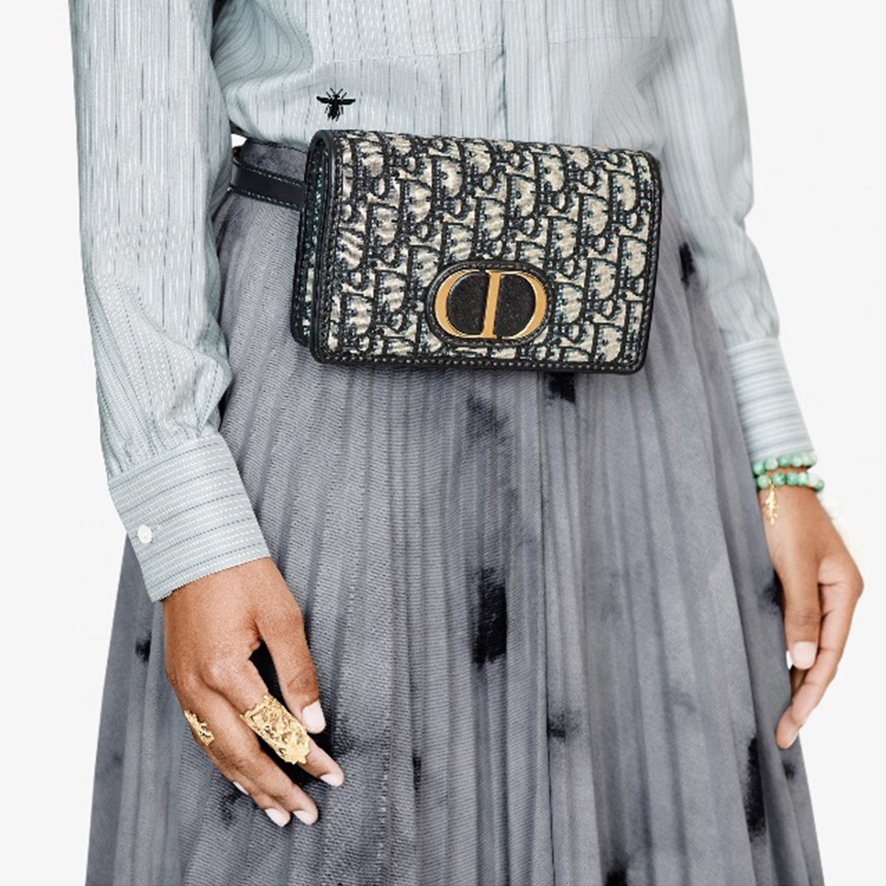 DIOR 30 Montaigne Canvas Shoulder Bag