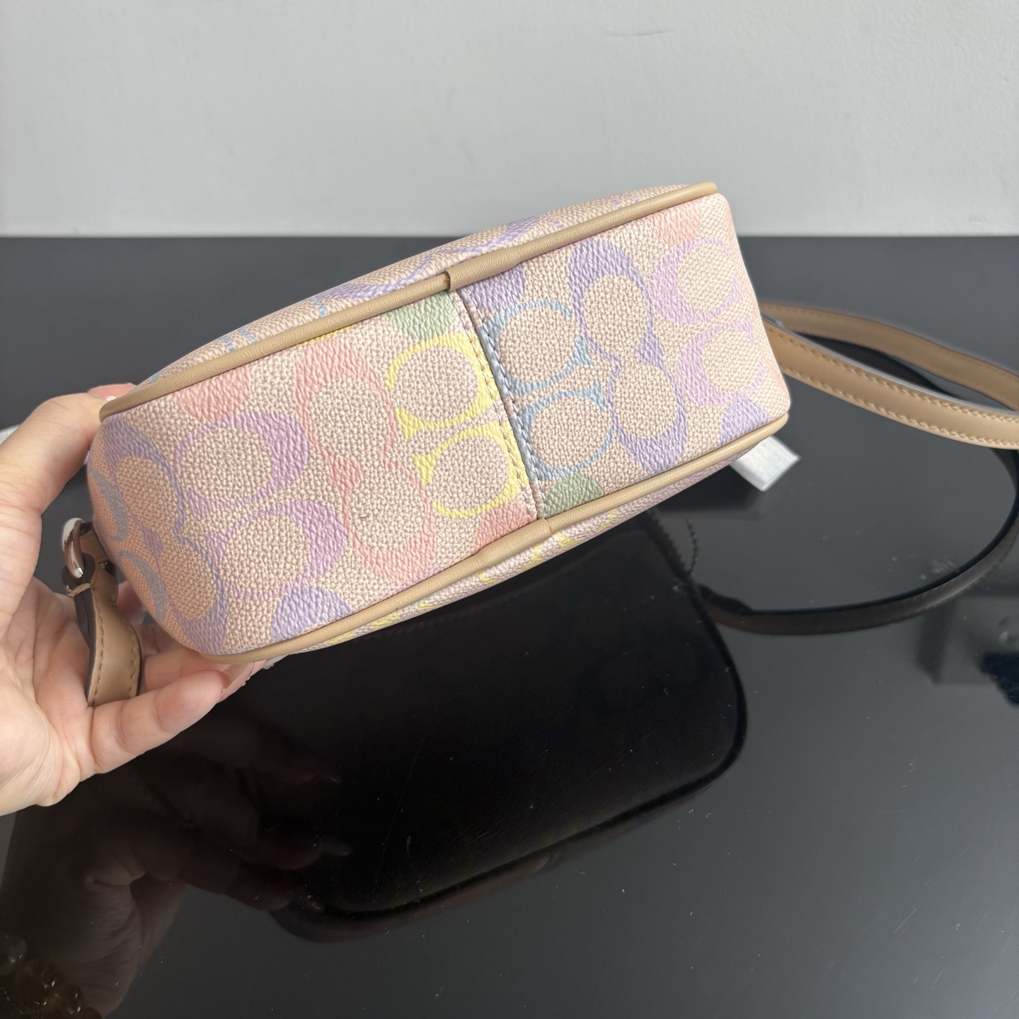 Women Handbag CDD63 Jamie Camera Bag In Rainbow Signature Canvas