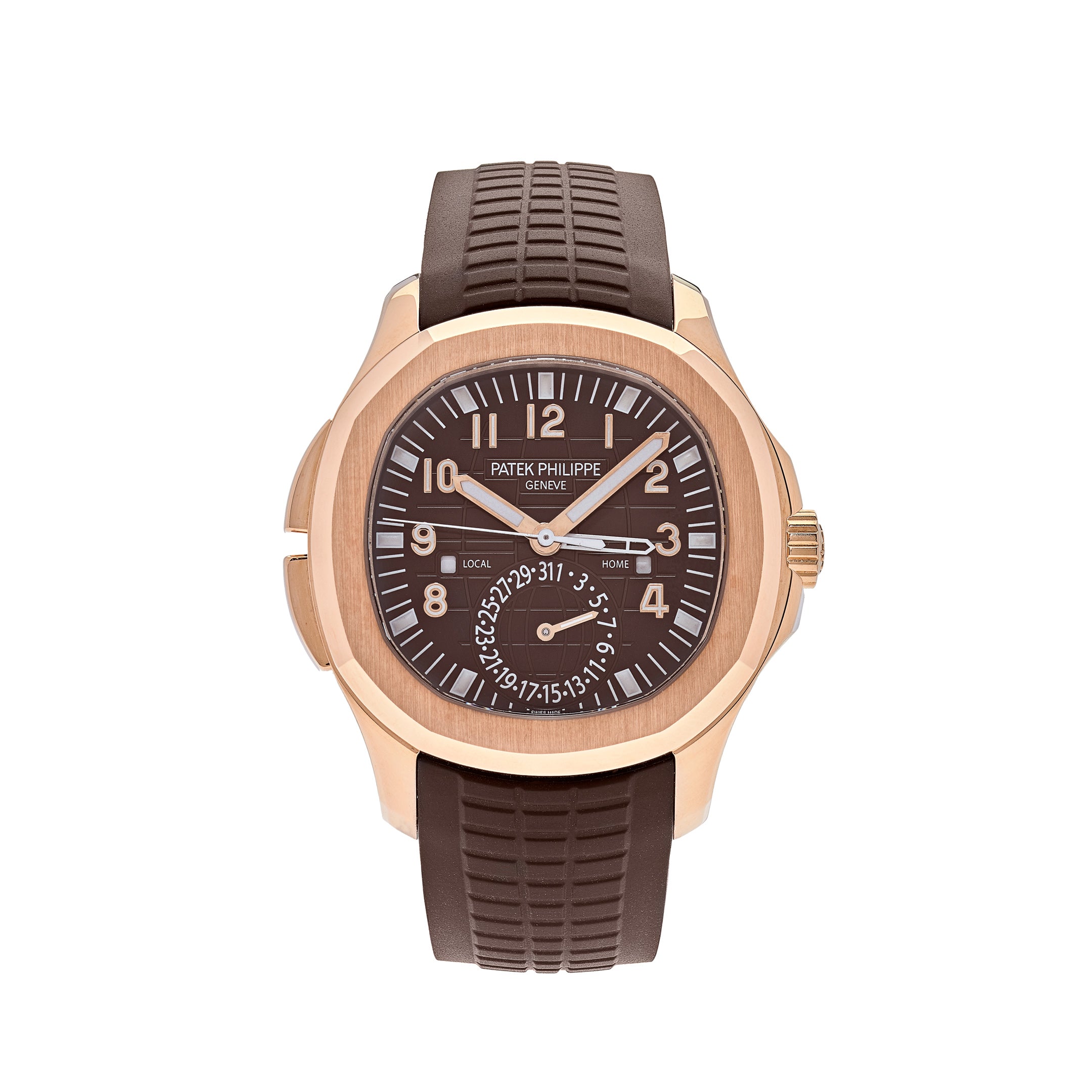 Patek Philippe Aquanaut Travel Time Brown Dial Rose Gold 5164R-001【1:1 Replica】