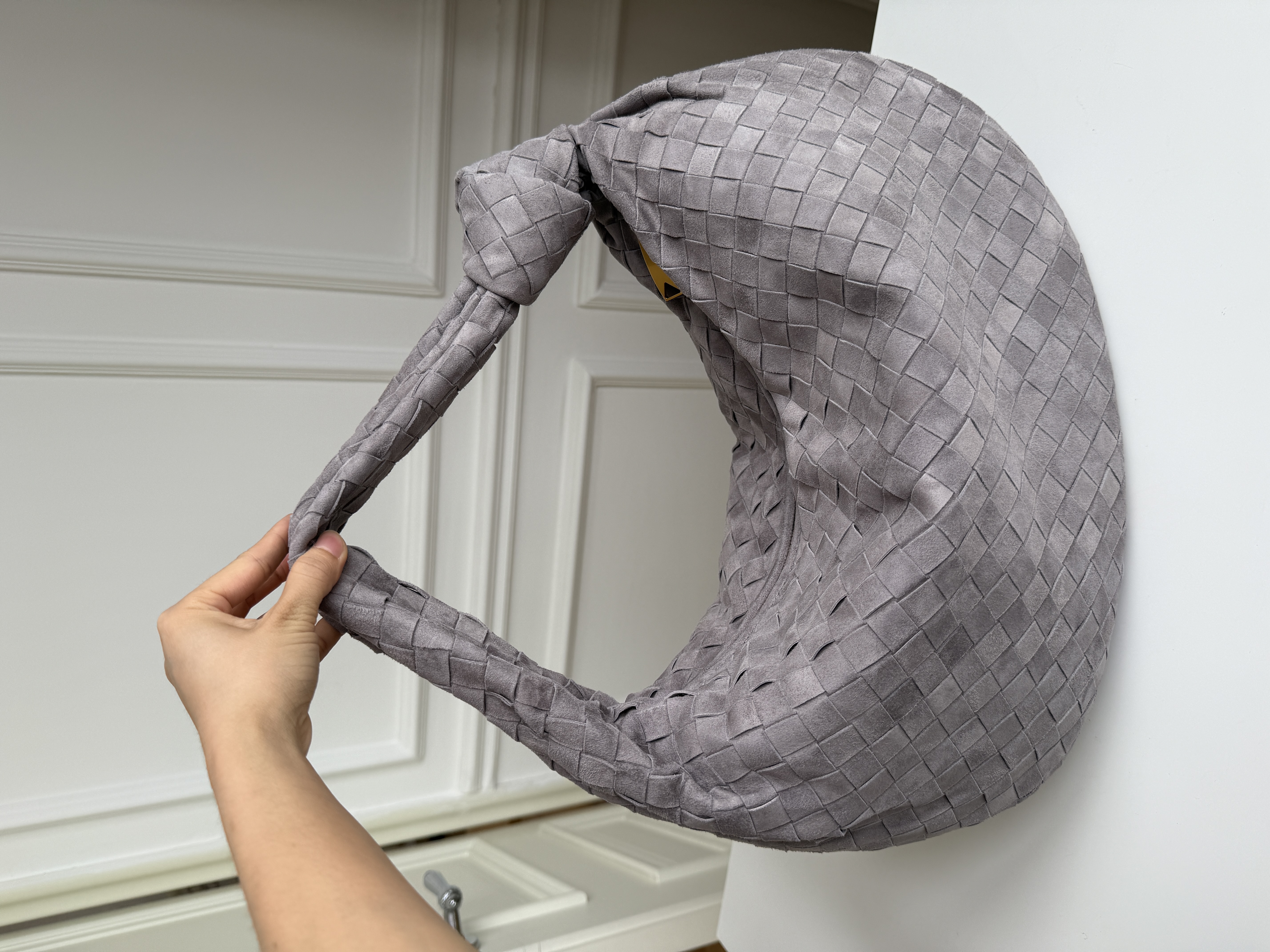 Bottega Veneta Large Jodie Suede Intrecciato Bag